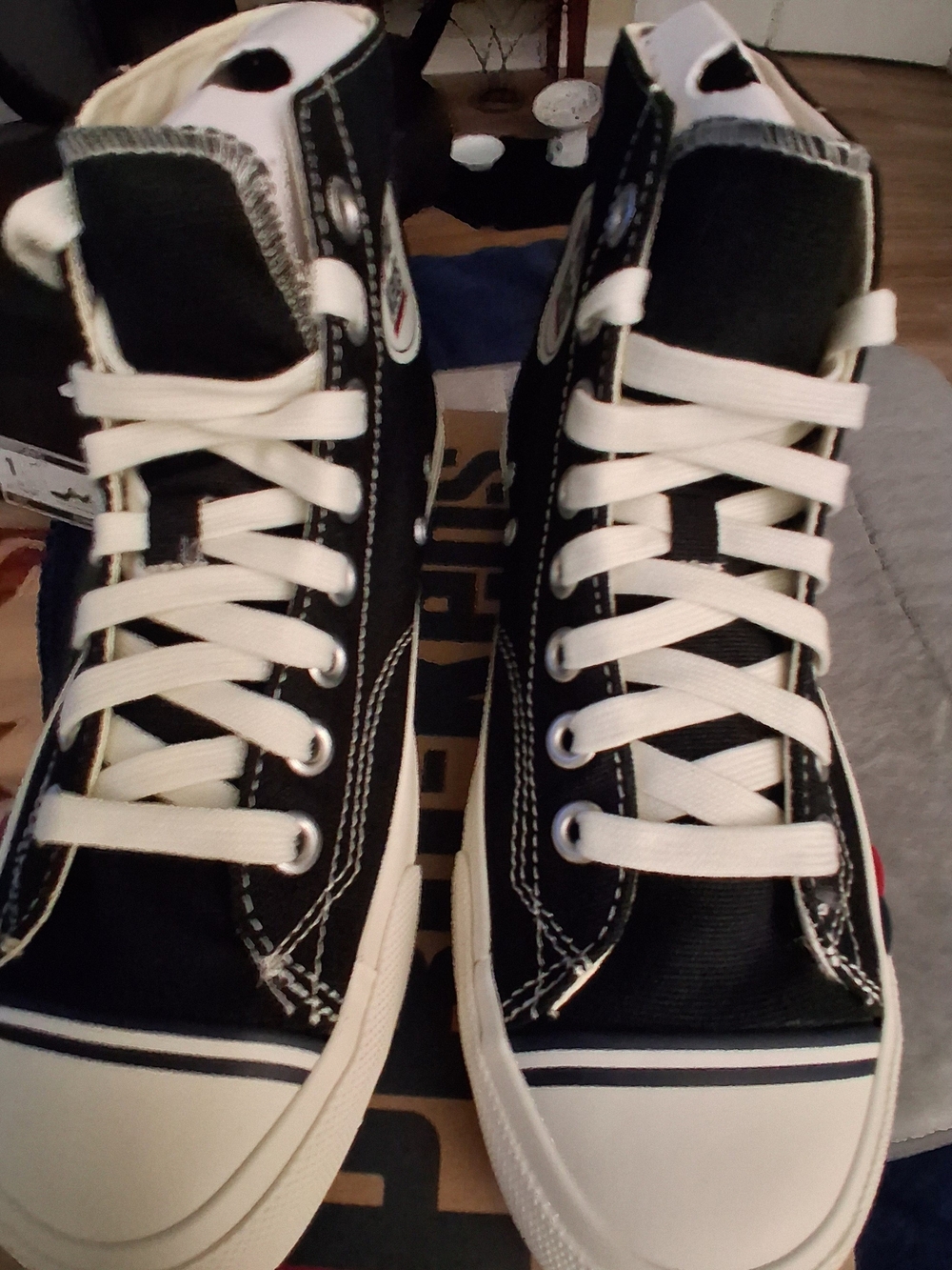PRO-KEDS MEN'S US SIZE 6 M, Black High-Top Canvas Sneakers with White Accents